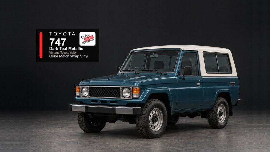 Toyota 747 Dark Teal Metallic Color Match Wrap vinyl