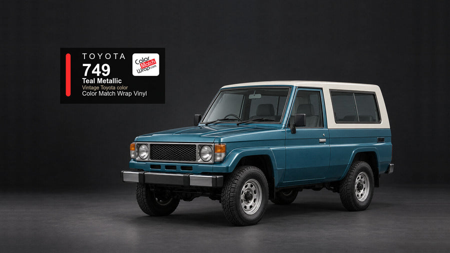 Toyota 749 Teal Metallic Color Match Wrap vinyl