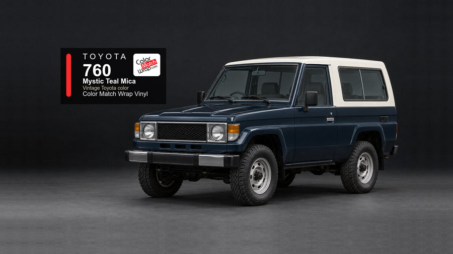 Toyota 760 Mystic Teal Mica Color Match Wrap vinyl