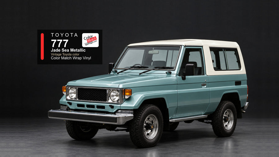 Toyota 777 Jade Sea Metallic Color Match Wrap vinyl