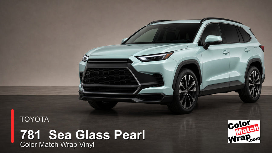 Toyota 781 Sea Glass Pearl Color Match Wrap Vinyl generated SUV graphic