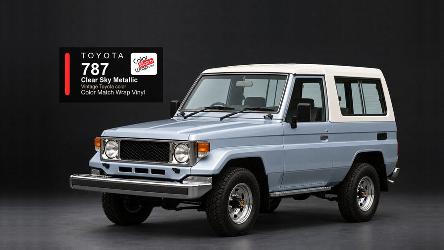 Toyota 787 Clear Sky Metallic Color Match Wrap vinyl