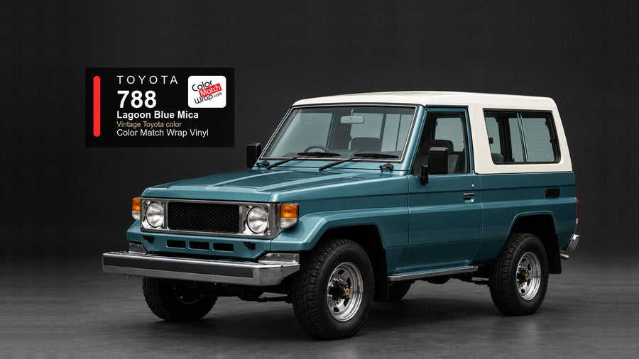 Toyota 788 Lagoon Blue Mica Color Match Wrap vinyl