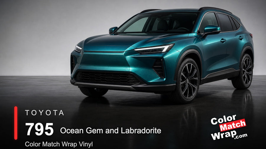 Toyota 795 Ocean Gem and Labradorite Color Match Wrap vinyl generated SUV graphic