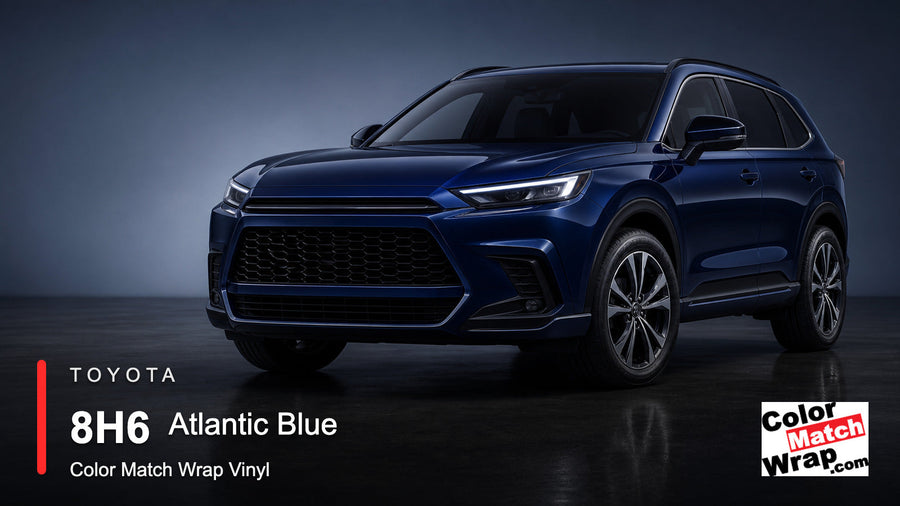Toyota 8H6 Atlantic Blue Color Match Wrap Vinyl generated SUV graphic