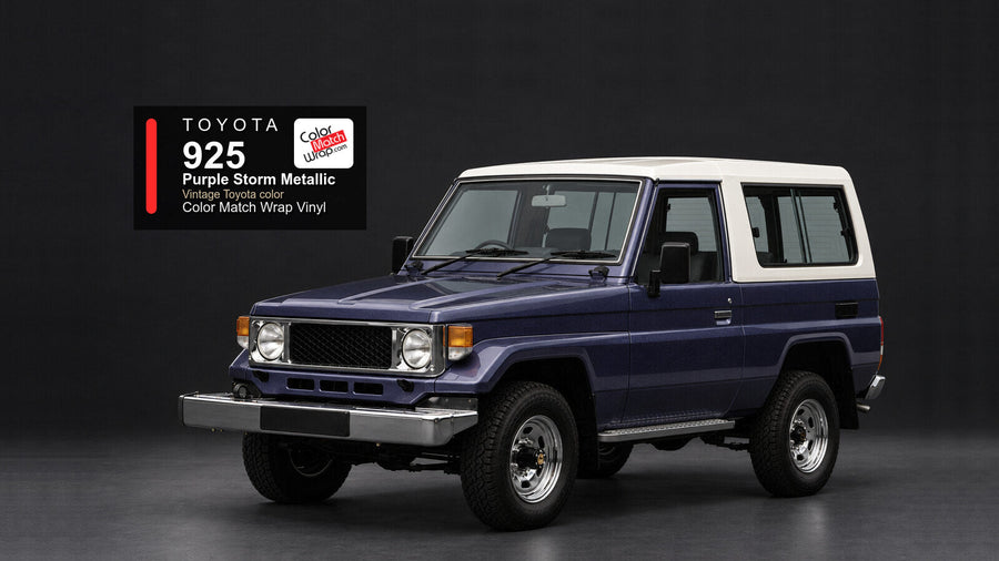 Toyota 925 Purple Storm Metallic Color Match Wrap vinyl
