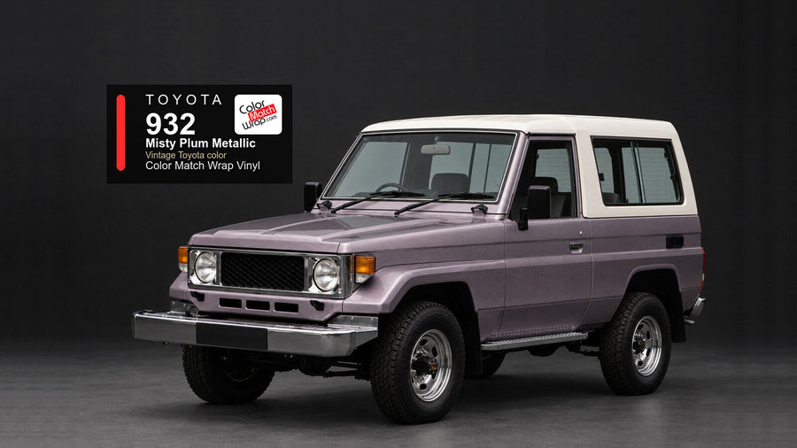 Toyota 932 Misty Plum Metallic Color Match Wrap vinyl