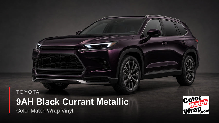 Toyota 9AH Black Currant Metallic Color Match Wrap vinyl generated SUV graphic