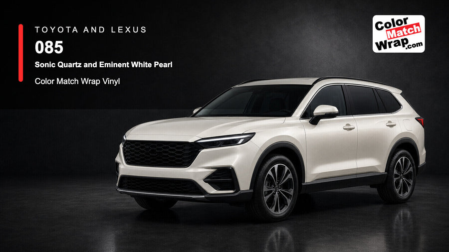 Toyota and Lexus 085 Sonic Quartz and Eminent White Pearl Color Match Wrap Vinyl generated SUV graphic