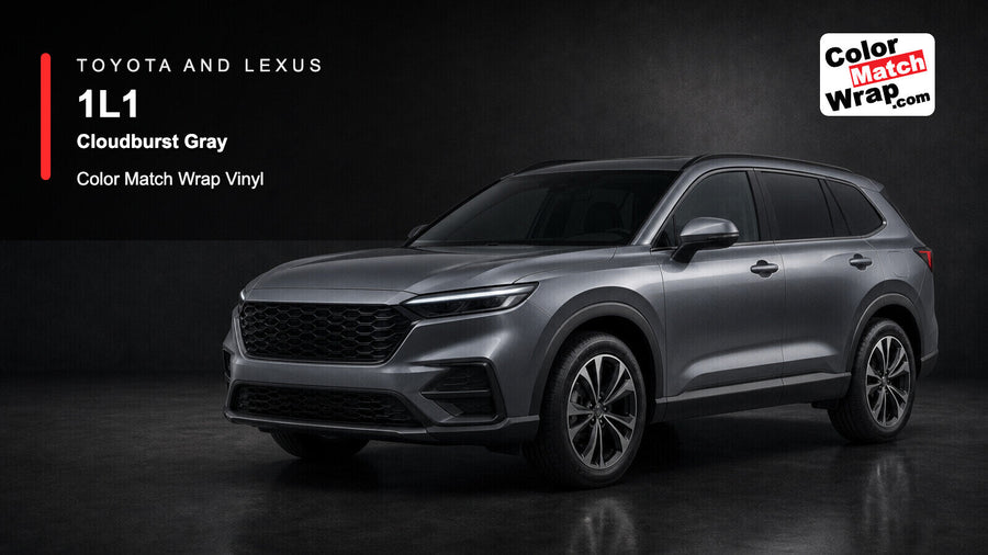 Toyota and Lexus 1L1 Cloudburst Gray Color Match Wrap Vinyl generated SUV graphic