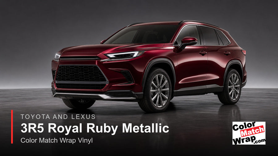 Toyota and Lexus 3R5 Royal Ruby Metallic Color Match Wrap vinyl generated SUV graphic
