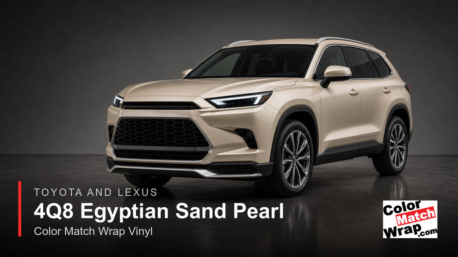 Toyota and Lexus 4Q8 Egyptian Sand Pearl Color Match Wrap vinyl generated SUV graphic