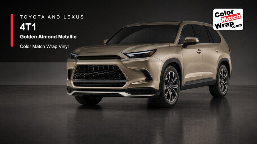 Toyota and Lexus 4T1 Golden Almond Metallic Color Match Wrap Vinyl generated SUV graphic