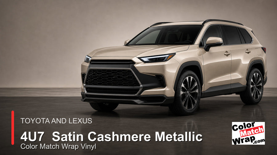 Toyota and Lexus 4U7 Satin Cashmere Metallic Color Match Wrap Vinyl generated SUV graphic
