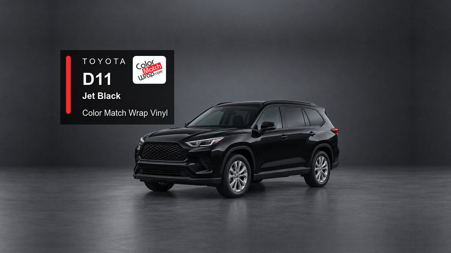 Illustrative Highlander-inspired SUV in Toyota D11 Jet Black with Color Match Wrap branding