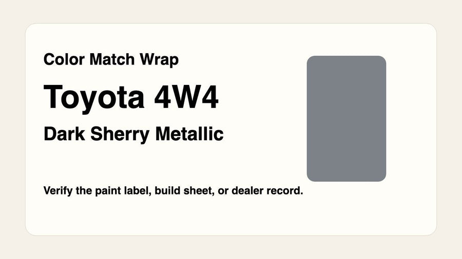 Toyota and Lexus 1G0 Smoky Granite Mica Color Match Wrap article photo