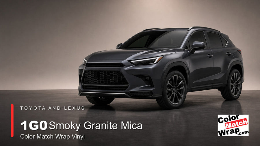 Toyota and Lexus 1G0 Smoky Granite Mica Color Match Wrap Vinyl generated SUV graphic