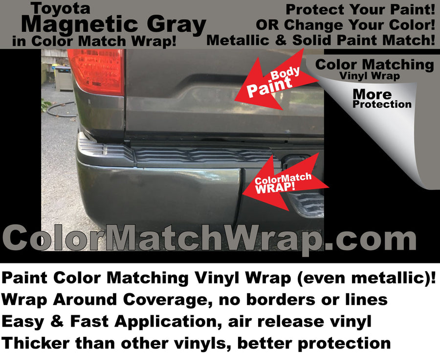 Bumper Chrome Delete with Color Matching Color Match Wrap paint-code vinyl project