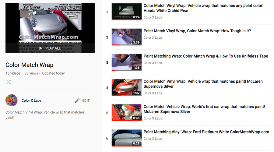 Videos About Paint Color Matching Color Match Wrap paint-code vinyl project