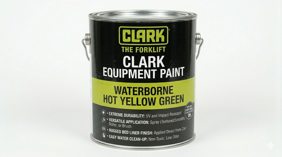 Clark Green - Forklift Equipment Paint - (Waterbase) Waterborne - Easy Cleanup - Spray or Roll/brush application