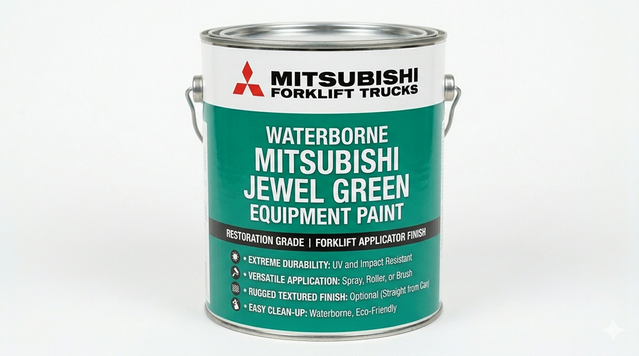 Mitsubishi Jewel Green Equipment Forklift Paint - (Waterbase) Waterborne - Easy Cleanup - Spray or Roll/brush application