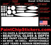Paint Chip & Scratch Sticker Color Match Vinyl Ecological Car Touch Up ...