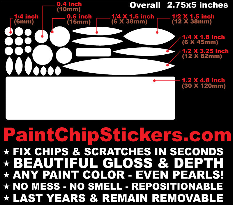 PaintChipSticker自動車塗装カラーマッチ ステッカー 環境に優しい塗装リペアー