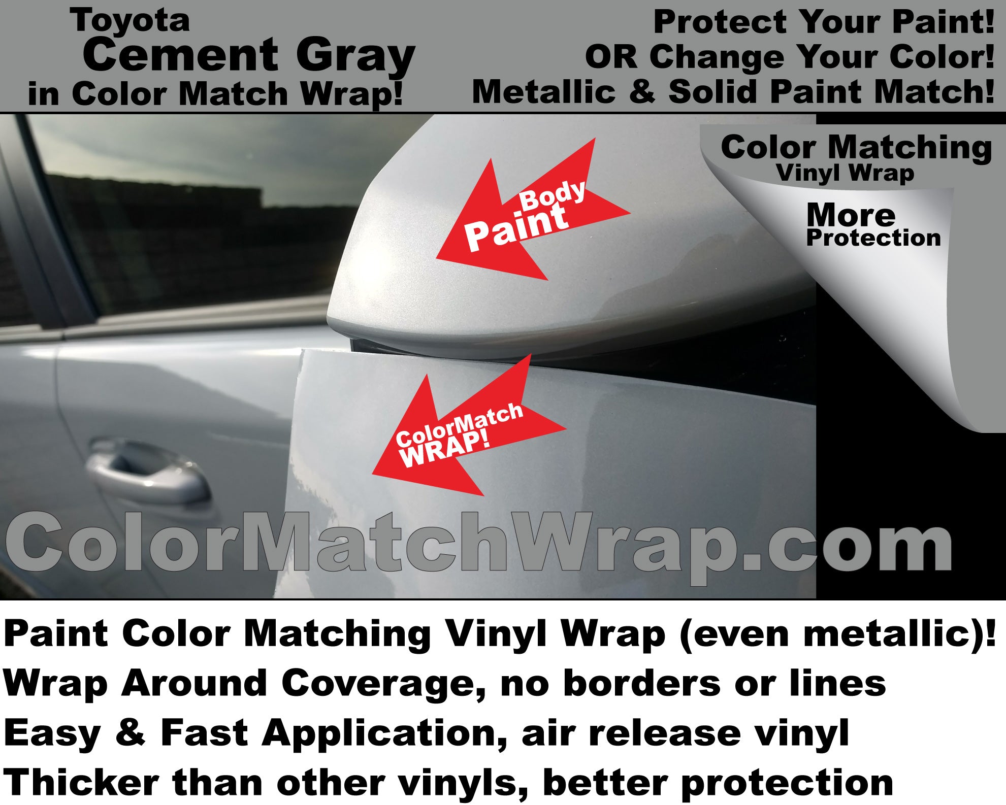 Color Match Wrap Vehicle Vinyl Wrap that Matches Car Paint Color ...